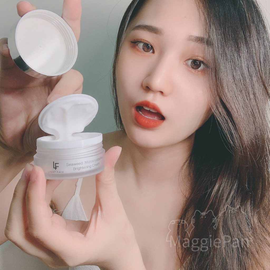 先天麗質還不夠，後天更要加強保養：LIGHT FACE 萊妃思 我要臉有光系列 有光海藻微晶煥膚霜 開蓋